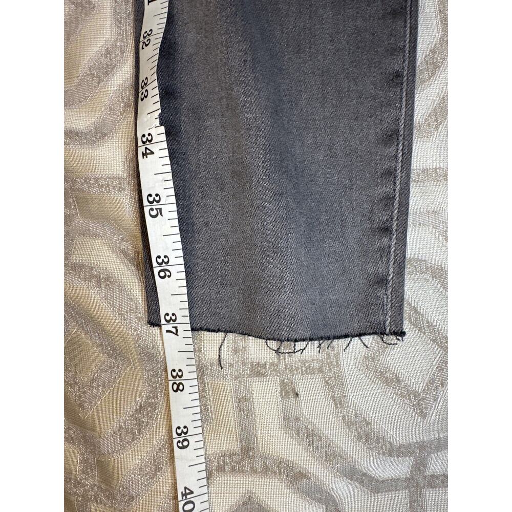 Good American Good Waist Crop Jeans Gray Raw Hem Size 8/29 NWT High Rise Stretch - Picture 5 of 8